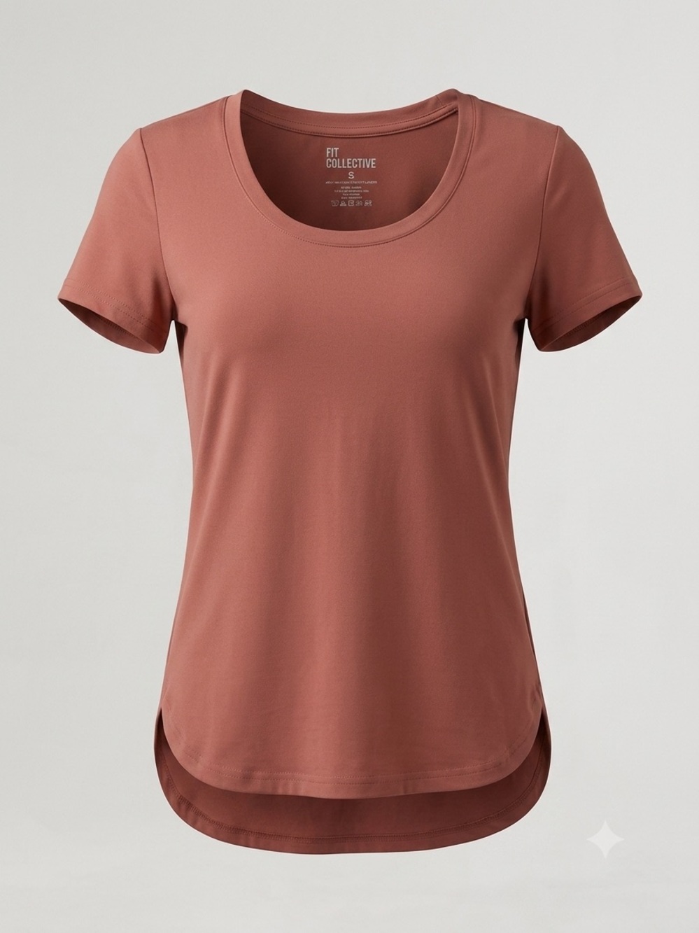 Women's Scoop Neck Short Sleeve Top — Dusty Rose
